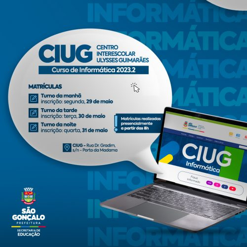 Ciug abre inscrições para curso de Informática