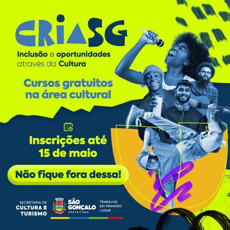 Projeto ‘Cria SG’ oferece cursos gratuitos na área cultural