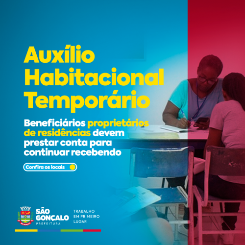 São Gonçalo convoca famílias que receberam auxílio habitacional temporário