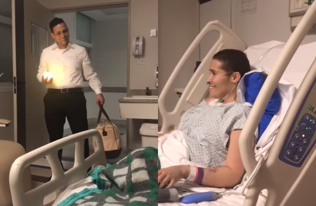 Empresário faz último jantar para esposa em hospital