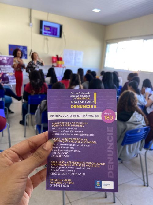 Agosto Lilás: São Gonçalo faz ação de conscientização com jovens
